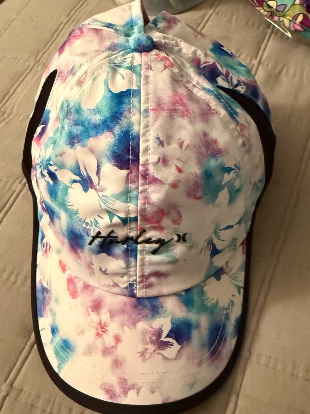 Hurley woman’s  Tie-Dye Floral Cap - Blue, Pink & Purple